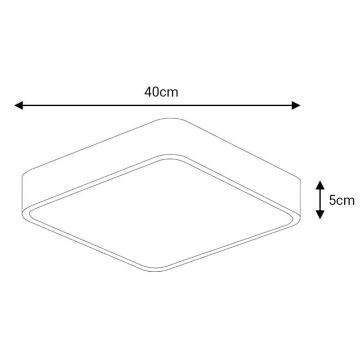 LED taklampa FELIZ LED/40W/230V 4000K 40x40 cm svart