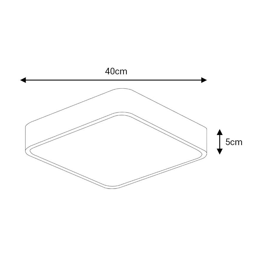 LED taklampa FELIZ LED/40W/230V 4000K 40x40 cm svart