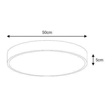 LED taklampa FELIZ LED/50W/230V 4000K diameter 50 cm svart