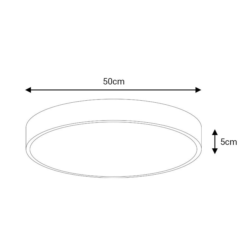 LED taklampa FELIZ LED/50W/230V 4000K diameter 50 cm svart