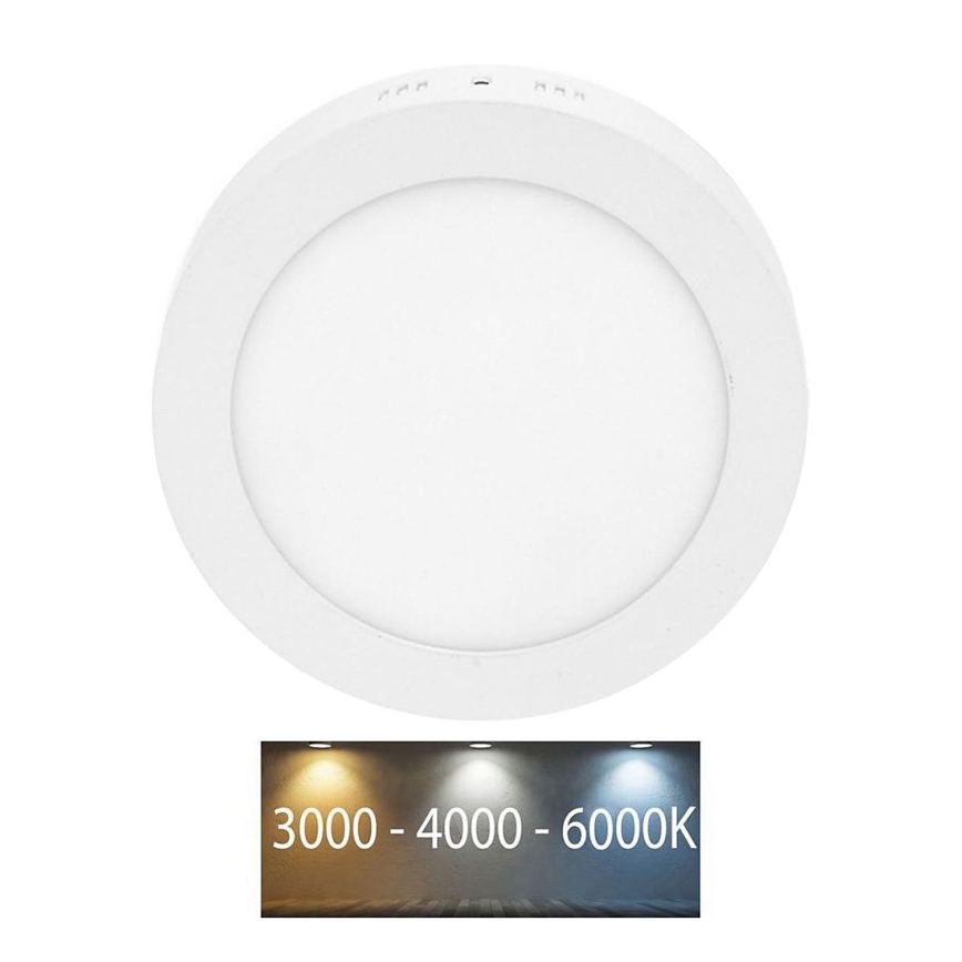 LED taklampa för badrum LADA LED/12W/230V 3000/4000/6000K diameter 17 cm IP44 vit