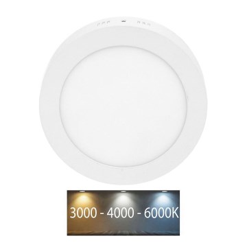 LED taklampa för badrum LADA LED/18W/230V 3000/4000/6000K diameter 22 cm IP44 vit