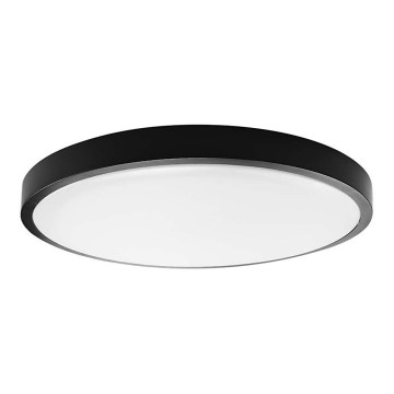 LED taklampa för badrum LED/24W/230V IP44 3000K diameter 29 cm svart