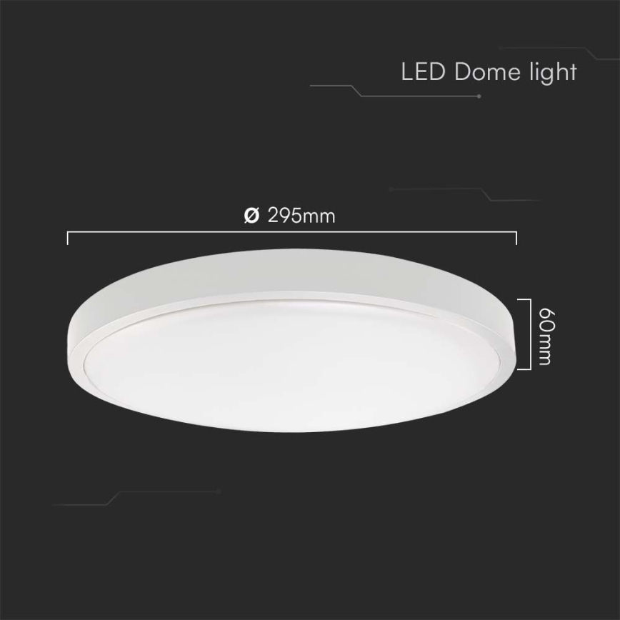 LED taklampa för badrum SAMSUNG CHIP LED/24W/230V IP44 3000K diameter 29 cm vit