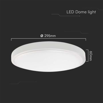 LED taklampa för badrum SAMSUNG CHIP LED/24W/230V IP44 4000K diameter 29 cm vit