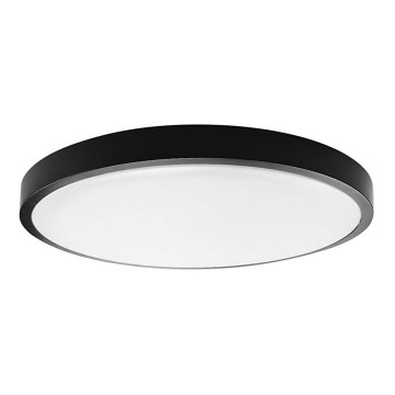 LED taklampa för badrum LED/24W/230V IP44 6500K diameter 29 cm svart