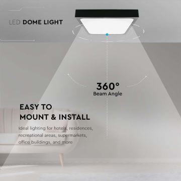 LED taklampa för badrum LED/30W/230V 4000K IP44 svart