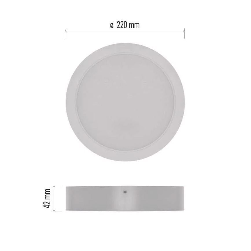 LED taklampa LED/24W/230V diameter 22 cm vit