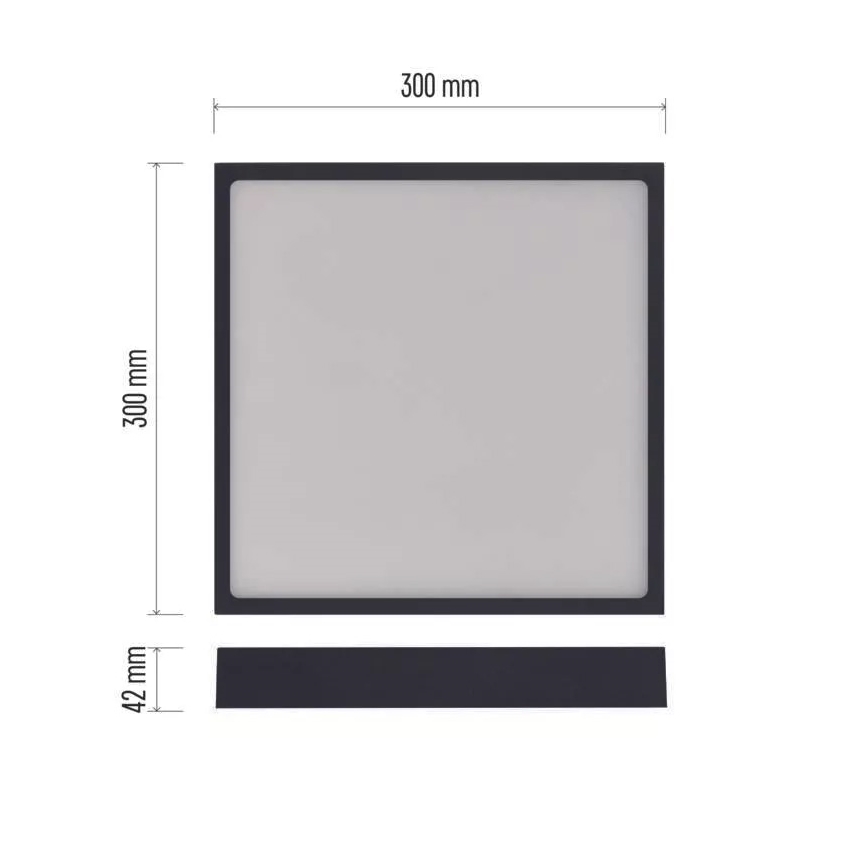 LED Taklampa NEXXO LED/28,5W/230V 3000/3500/4000K 30x30 cm svart