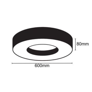 LED taklampa LED/30W/230V 4000K diameter 60 cm