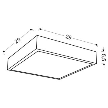 LED taklampa LUX LED/16W/230V vit