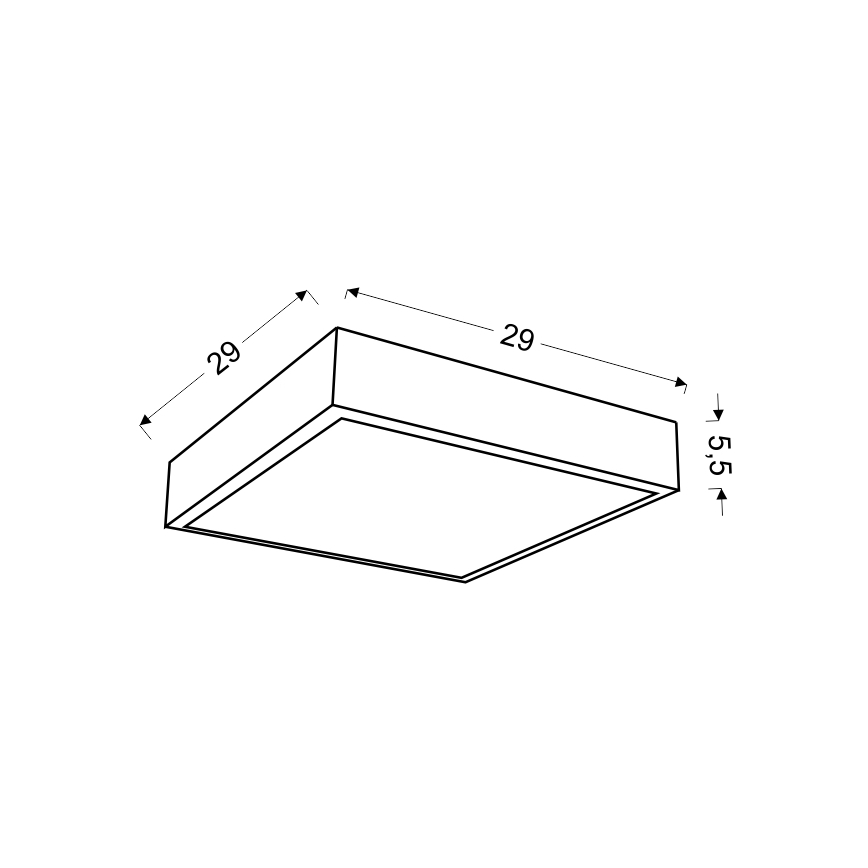 LED taklampa LUX LED/16W/230V vit