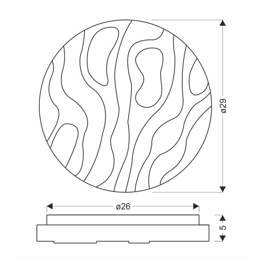 LED taklampa NEVADA LED/15W/230V vit