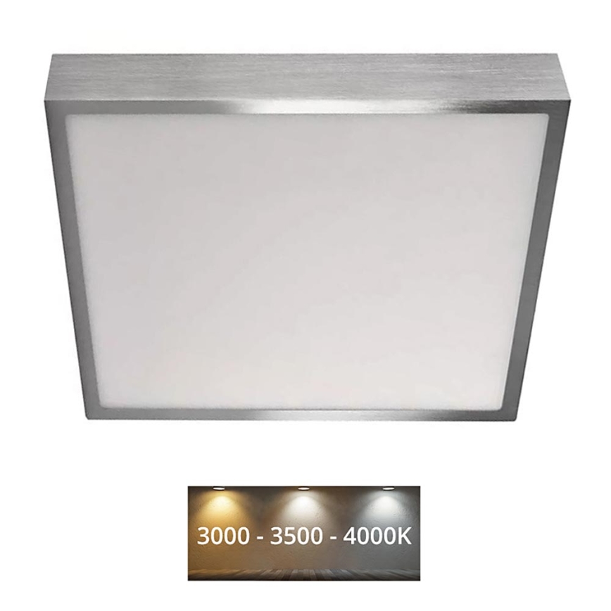 LED Taklampa NEXXO LED/28,5W/230V 3000/3500/4000K 30x30 cm krom