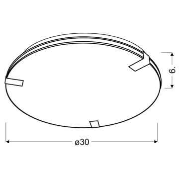 LED taklampa NOBLE LED/9W/230V diameter 30 cm