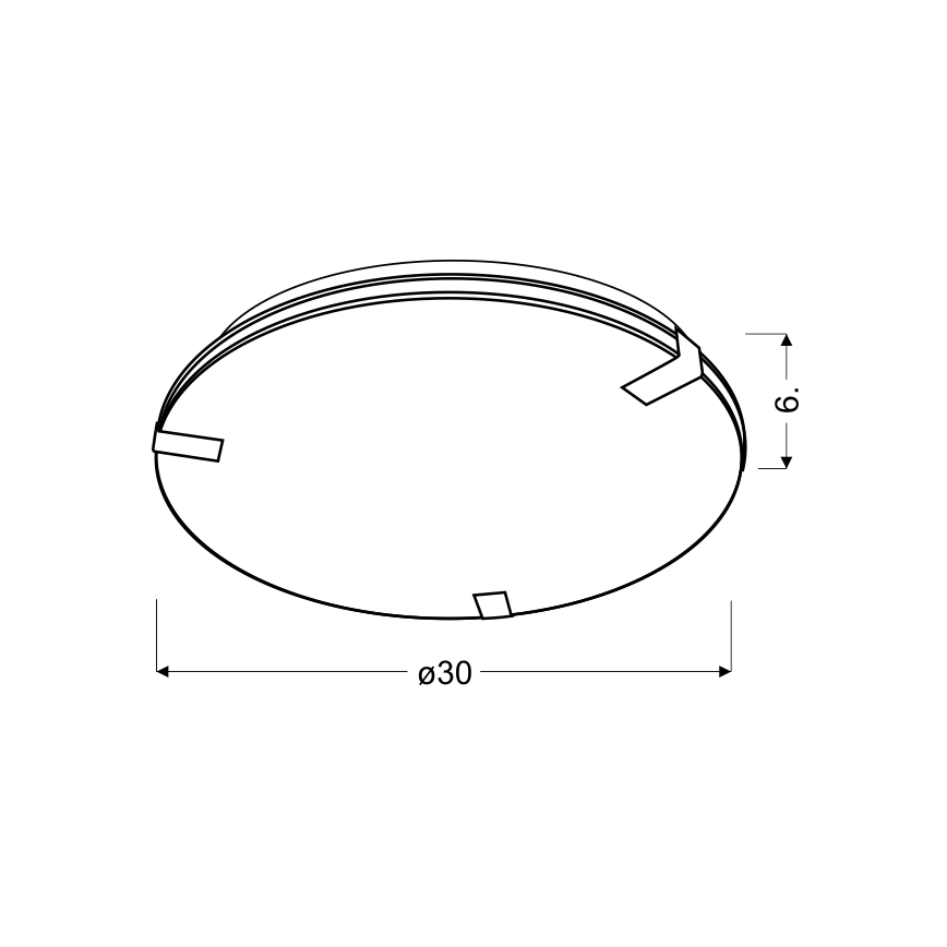 LED taklampa NOBLE LED/9W/230V diameter 30 cm