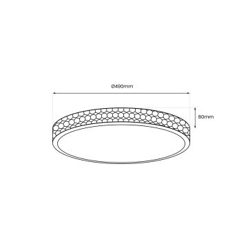 LED taklampa SHINY LED/34W/230V guld