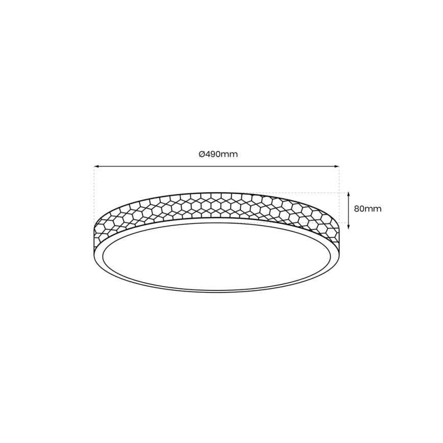 LED taklampa SHINY LED/34W/230V guld