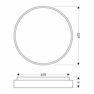 LED taklampa TEXAS LED/15W/230V vit