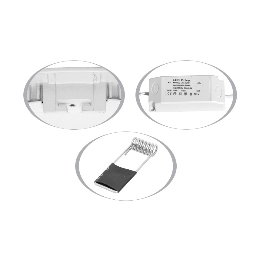 Infälld LED badrumsbelysning LADA LED/25W/230V 2700K IP44