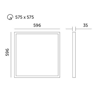 LED upphängd takpanel LED/40W/230V 4000K 60x60 cm