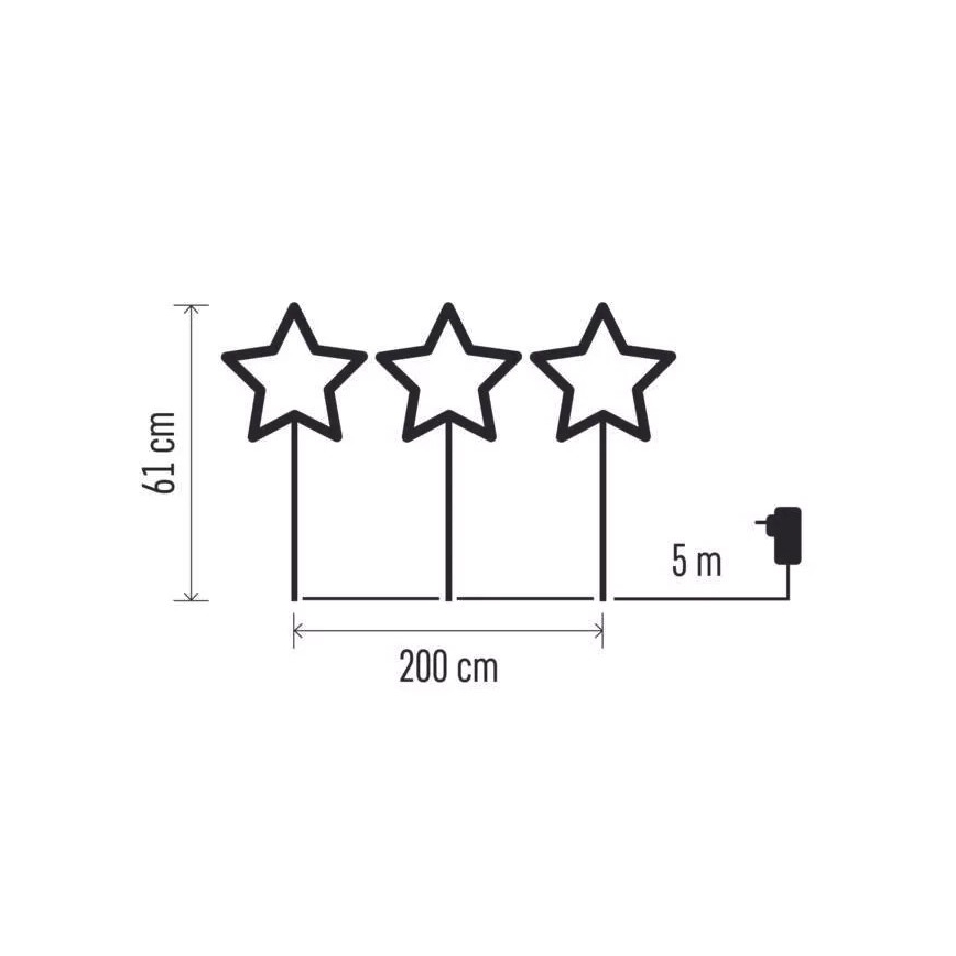 LED Utomhus juldekoration 402xLED/3,6W/4,5/230V IP44 varm vit