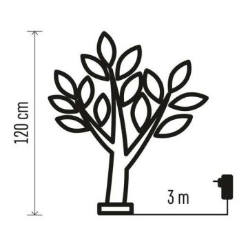 LED utomhus juldekoration  72xLED/3,6W/230V IP44 kall vit 