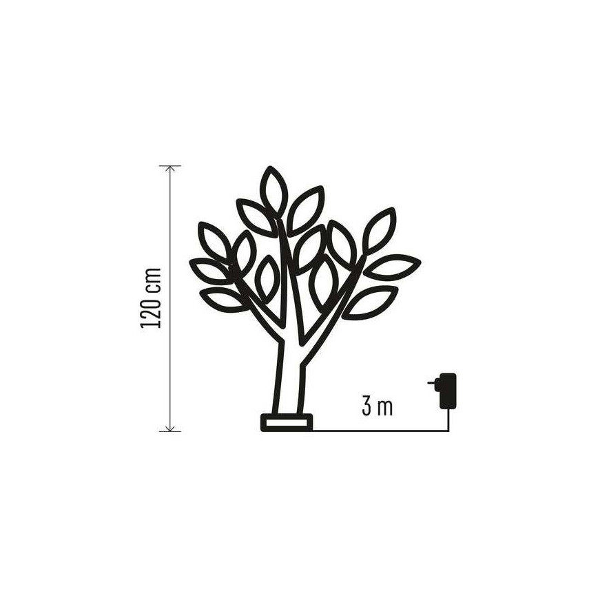 LED utomhus juldekoration  72xLED/3,6W/230V IP44 kall vit 