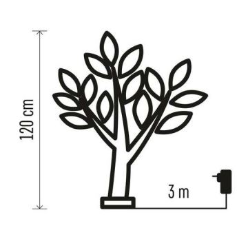 LED utomhus juldekoration  72xLED/3,6W/230V IP44 varm vit 