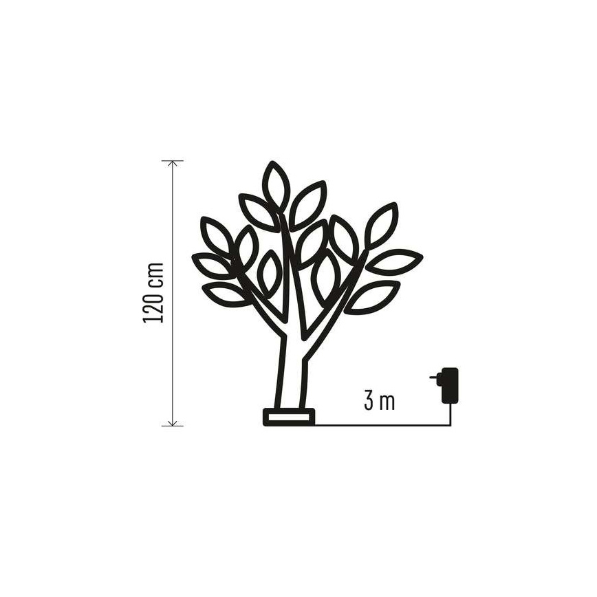 LED utomhus juldekoration  72xLED/3,6W/230V IP44 varm vit 