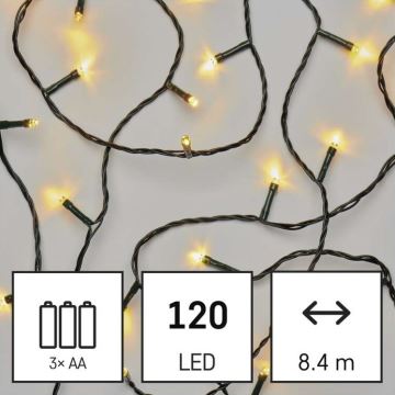 LED utomhus julkedja  120xLED/8,9m IP44 varm vit 