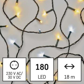 LED utomhus julkedja  180xLED/23m IP44 varm/kall vit 