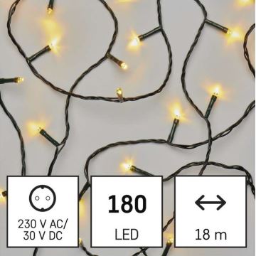 LED utomhus julkedja  180xLED/8 funktioner 23m IP44 varm vit 