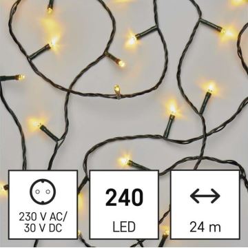 LED utomhus julkedja  240xLED/29m IP44 varm vit 