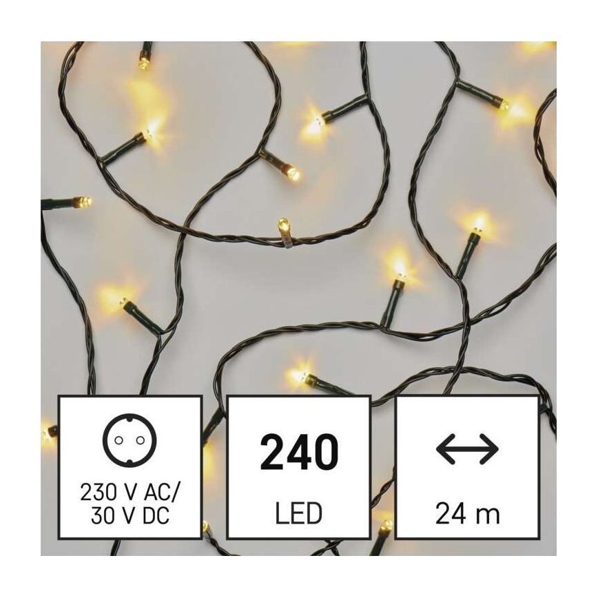 LED utomhus julkedja  240xLED/29m IP44 varm vit 