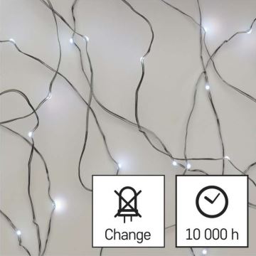 LED utomhus julkedja  40xLED/9m IP44 kall vit 