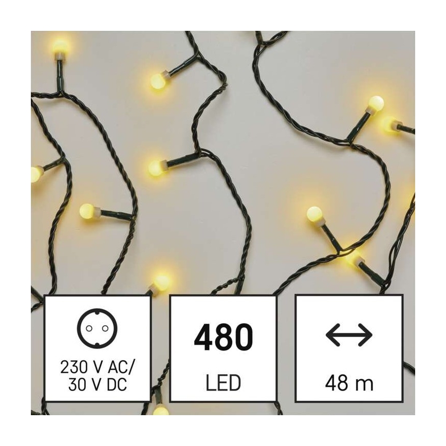 LED utomhus julkedja  480xLED/53m IP44 varm vit 