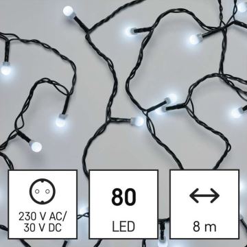 LED utomhus julkedja  80xLED/13m IP44 kall vit 