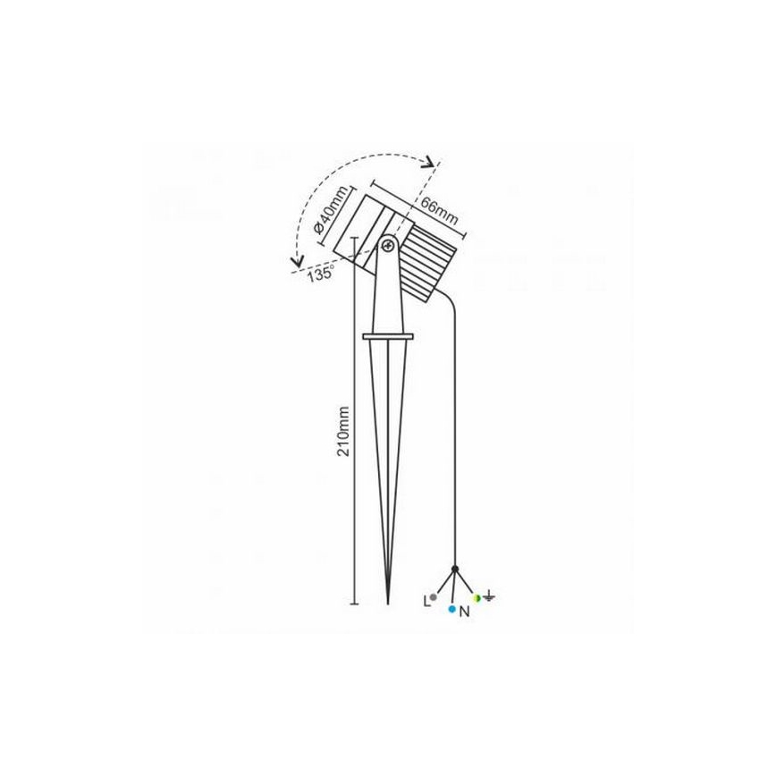 LED Utomhusbelysning LED/3W/85-264V IP67