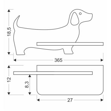 LED-väggbelysning för barn med en shelf DOG LED/5W/230V blå/trä - FSC certifierade