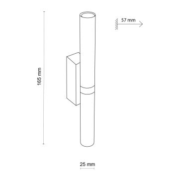 LED väggbelysning LAGOS 2xG9/3W/230V 4000K svart/guld