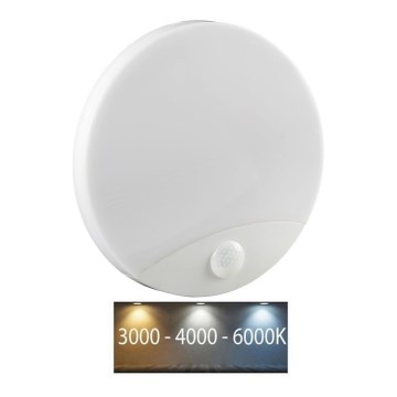 LED Vägglampa för badrum med sensor SAMSUNG CHIP LED/15W/230V 3000/4000/6000K IP44 vit