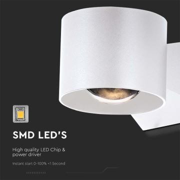 LED vägglampa för utomhusbruk LED/5W/230V 3000K IP65 vit