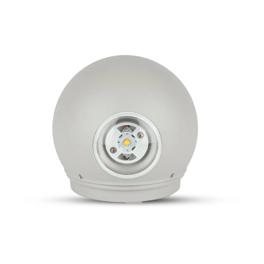 LED vägglampa för utomhusbruk LED/6W/230V 3000K IP65 grå