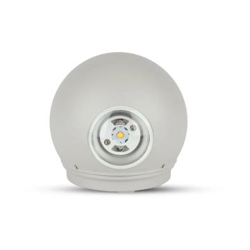 LED vägglampa för utomhusbruk LED/6W/230V 4000K IP65 grå