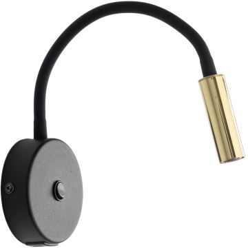 LED Vägglampa med USB port LAGOS 1xG9/3W/5V 4000K svart/guld