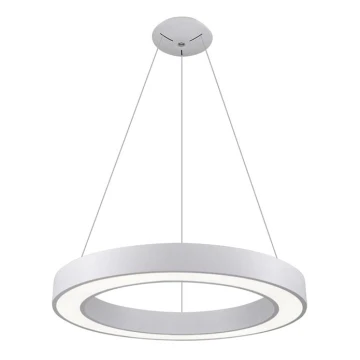 LED2 - LED ljuskrona med upphängningsrem SATURN LED/50W/230V 3000K diameter 60 cm vit