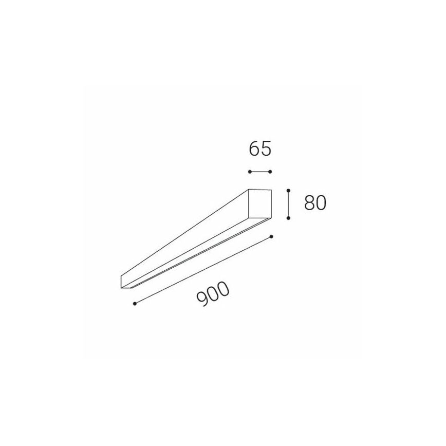 LED2 - LED taklampa LINO LED/24W/230V 3000K/3500K/4000K svart 90 cm