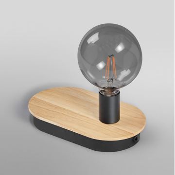 Ledvance - Bordslampa med touch med USB connector DECOR WOOD 1xE27/8W/230V gummifikon