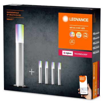 Ledvance - KIT 5x LED RGBW Ljusreglerad utomhus lampa SMART+ GARDENPOLE LED/6W/230V IP44